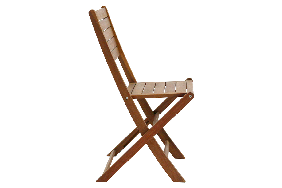 Chaises de jardin pliantes en bois massif (lot de 2) CANOPEE