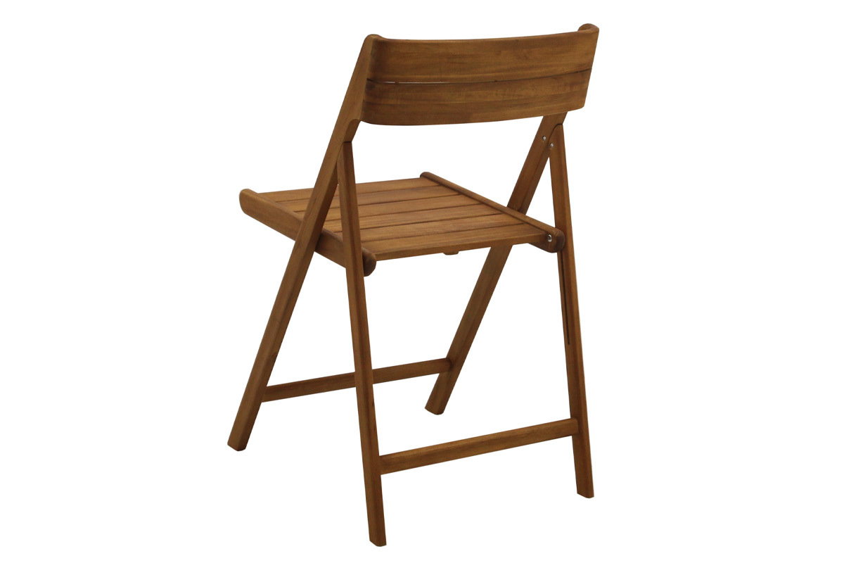 Chaises de jardin pliantes en bois massif (lot de 2) DIEGO