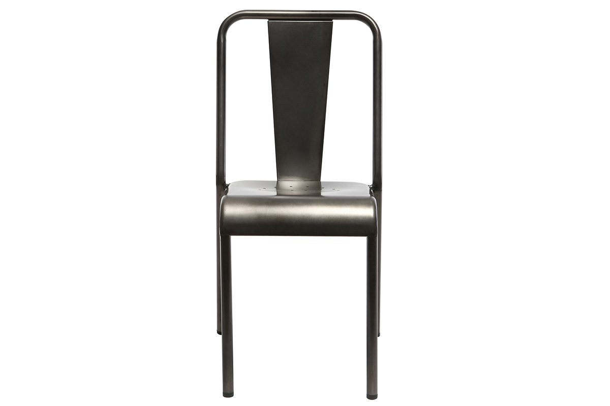 Chaises design mtal inox (lot de 2) EVAN