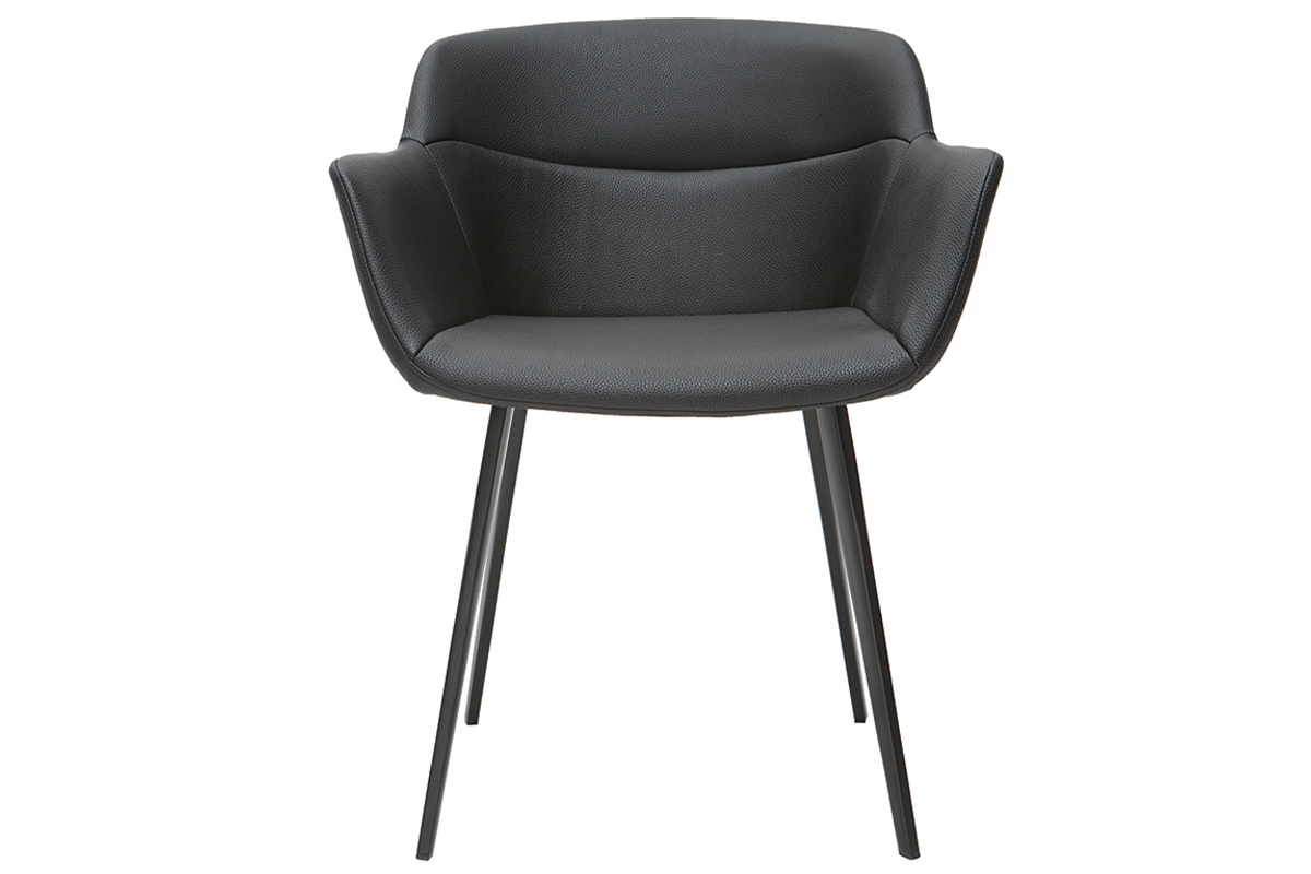 Chaises design noires (lot de 2) NERO