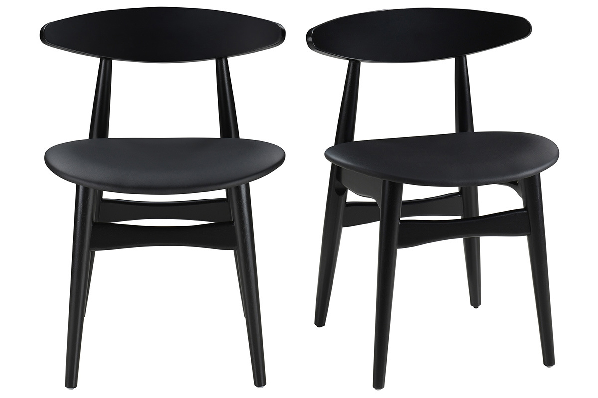 Chaises design noires (lot de 2) WALFORD