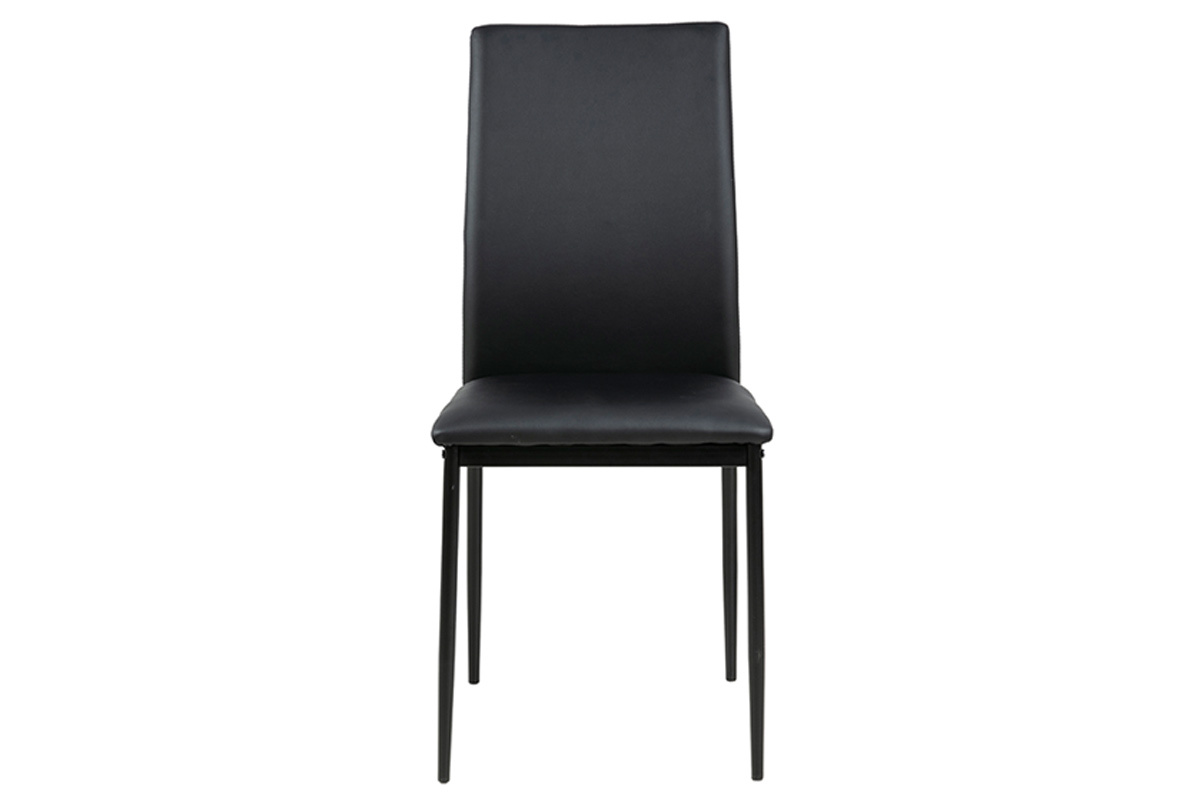 Chaises design noires (lot de 4) LUCKY