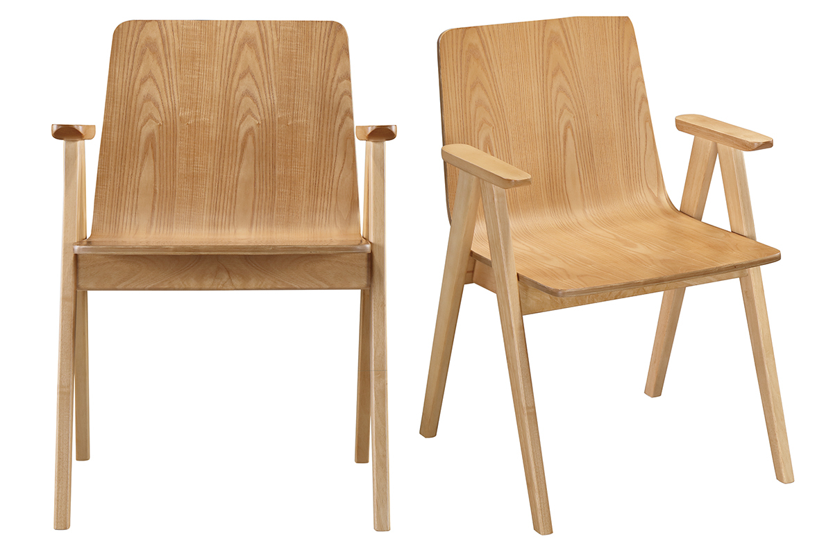 Chaises design scandinave chne (lot de 2) DANA