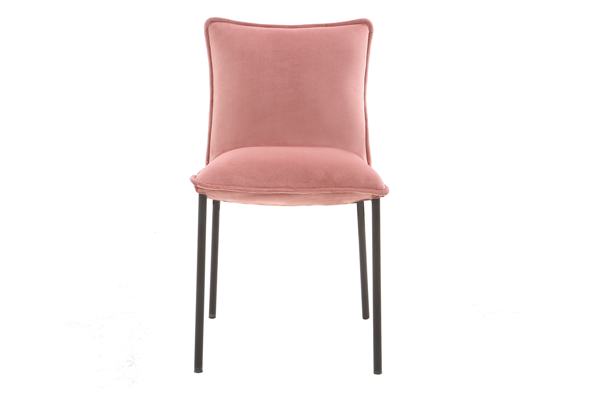 Chaises design velours rose (lot de 2) SOLACE