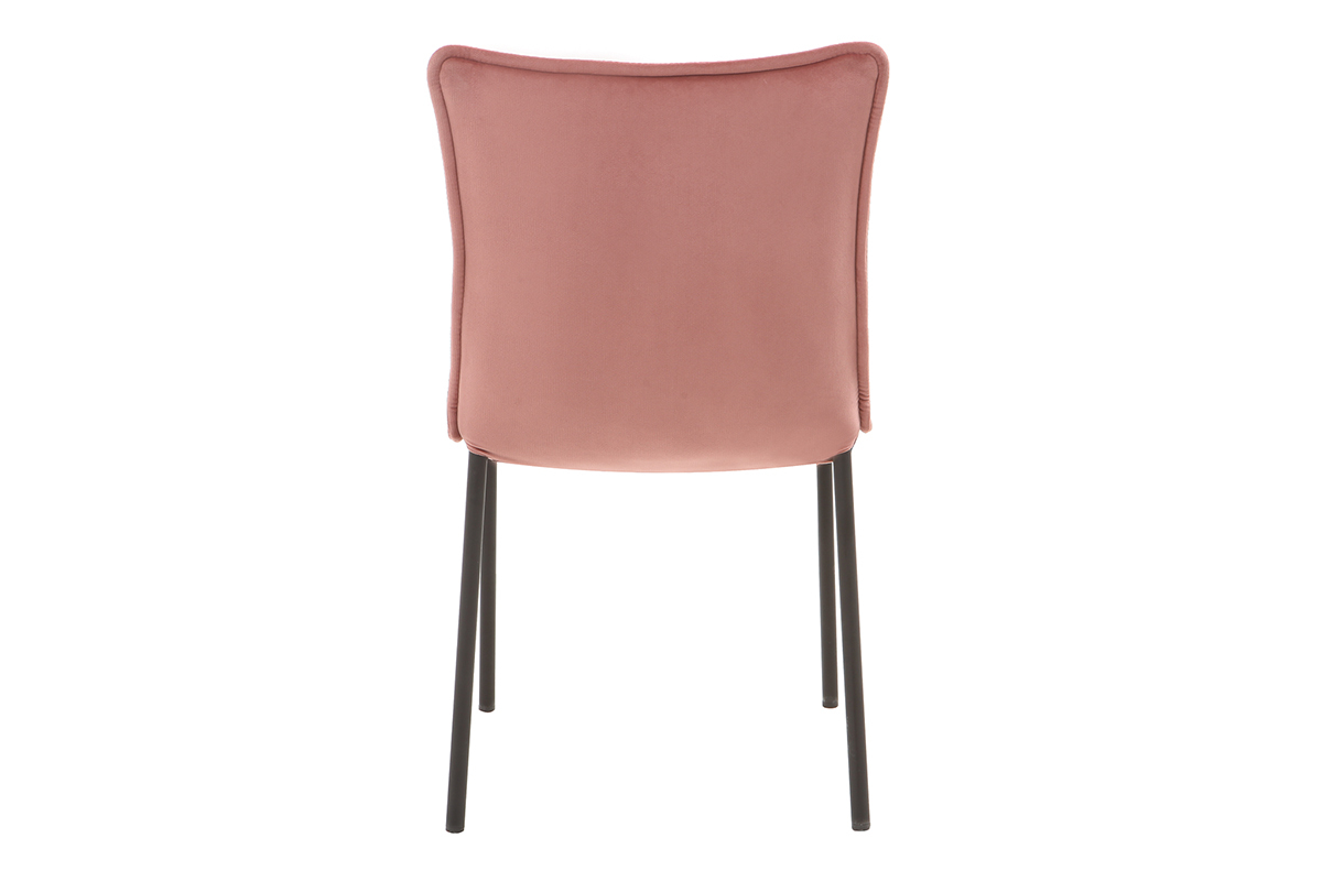 Chaises design velours rose (lot de 2) SOLACE