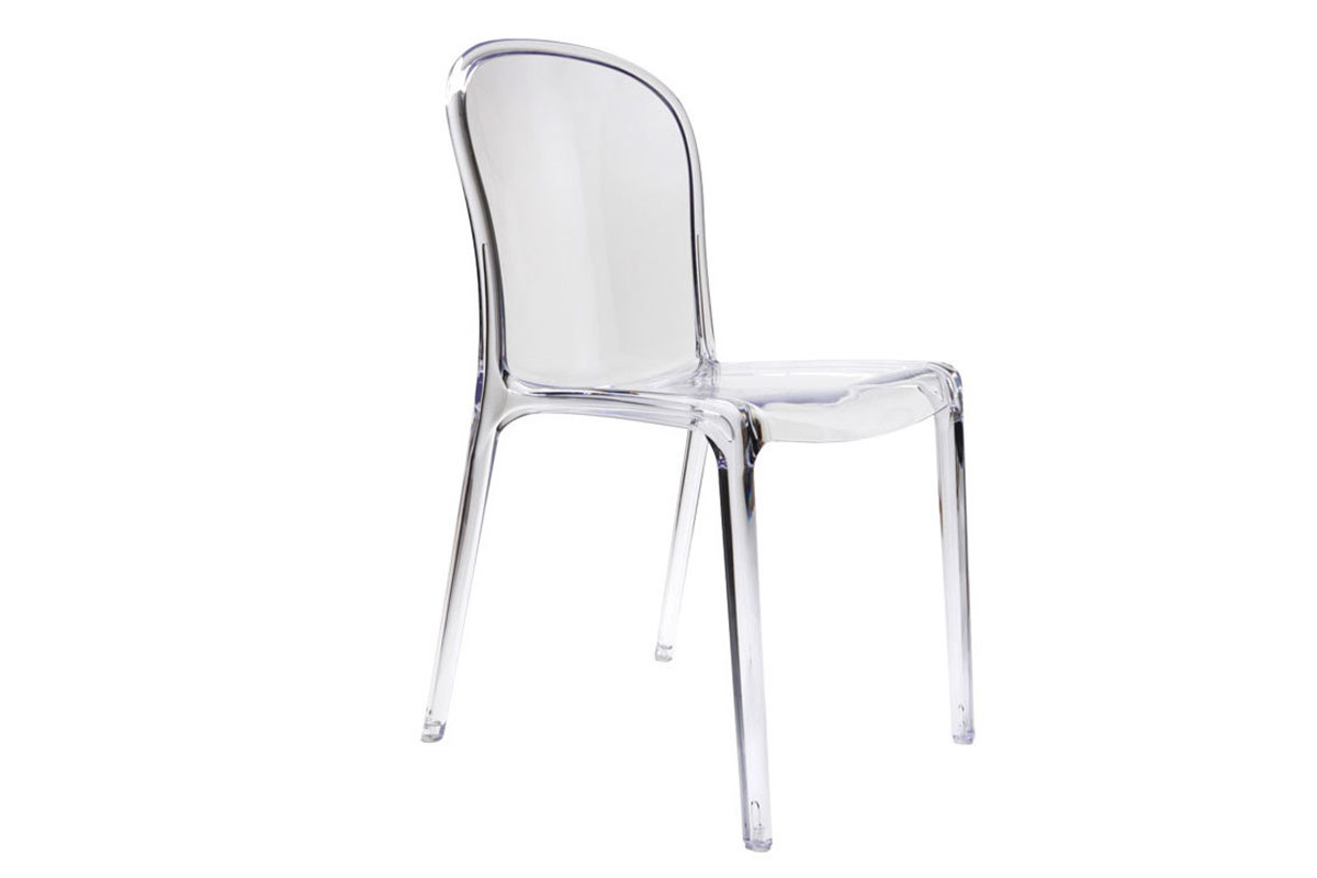 Chaises empilables design transparentes (lot de 2) THALYSSE