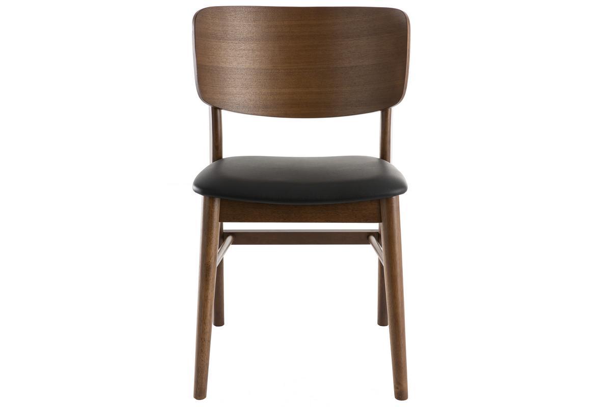 Chaises en bois fonc et noir (lot de 2) SHELDON