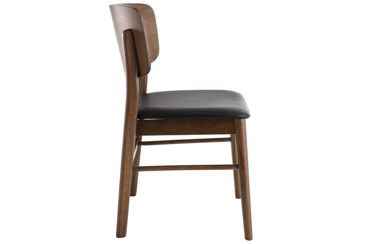 Chaises en bois fonc et noir (lot de 2) SHELDON