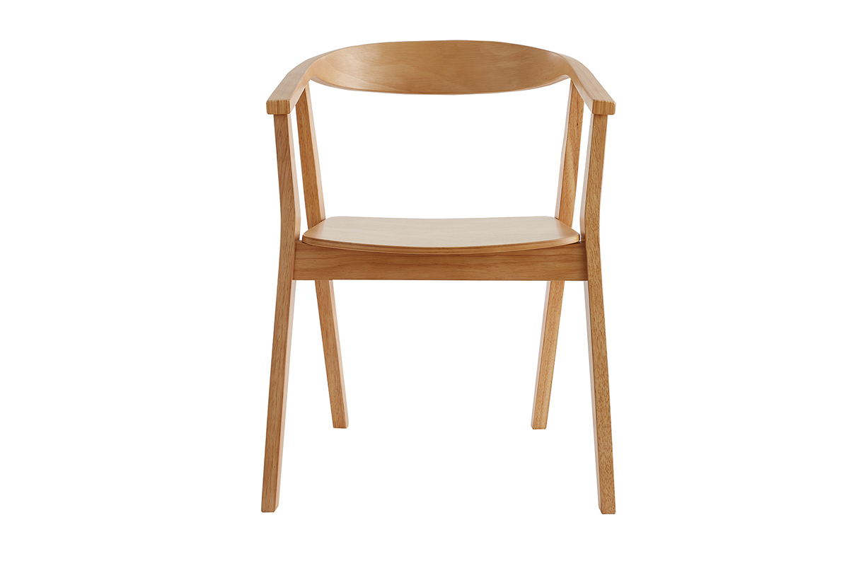 Chaises scandinaves en bois clair (lot de 2) BAHIA