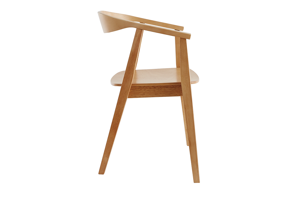 Chaises scandinaves en bois clair (lot de 2) BAHIA