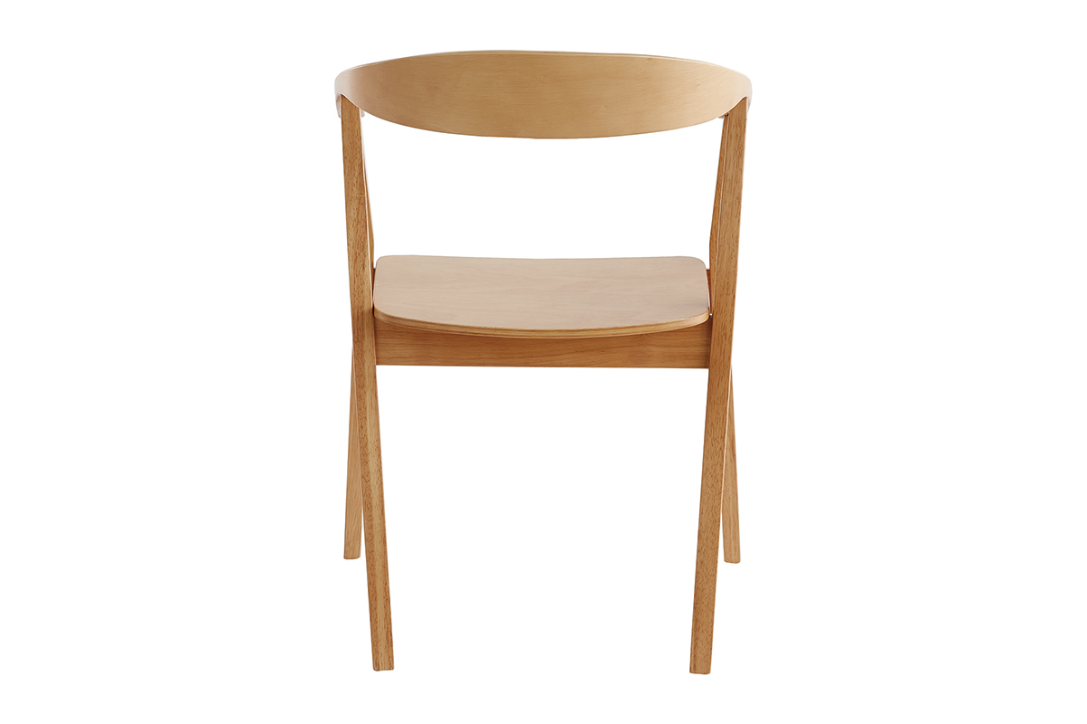 Chaises scandinaves en bois clair (lot de 2) BAHIA