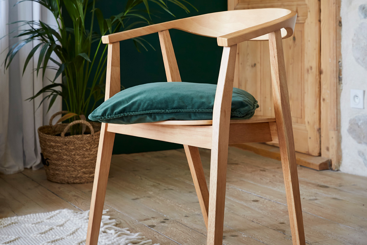 Chaises scandinaves en bois clair (lot de 2) BAHIA