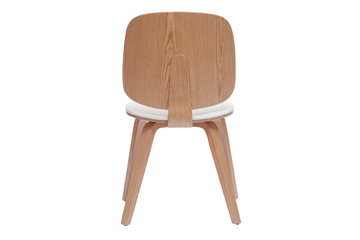 Chaises scandinaves en bois clair et blanc (lot de 2) BECK