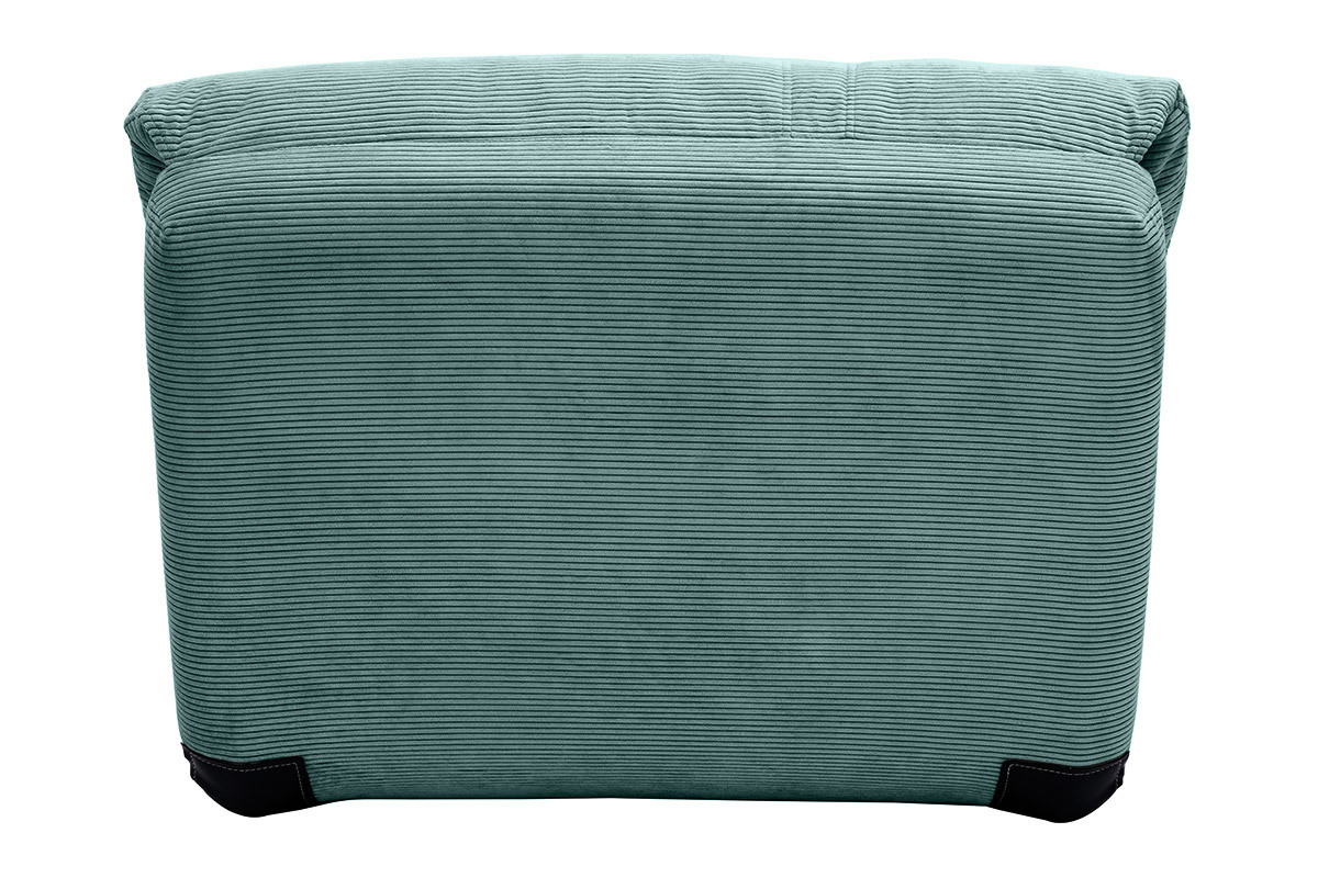 Chauffeuse 1 place convertible en tissu velours ctel vert cladon SPENCER