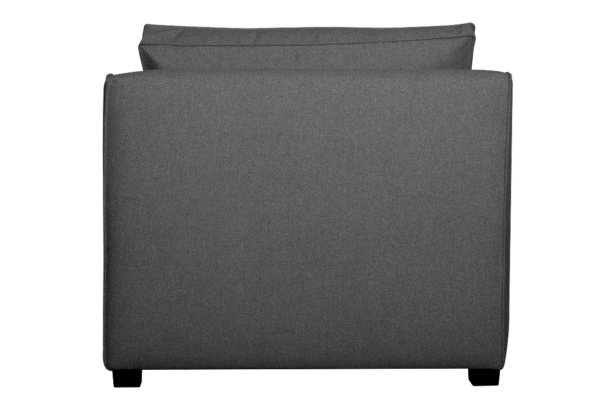 Chauffeuse 1 place design en tissu gris anthracite PLURIEL