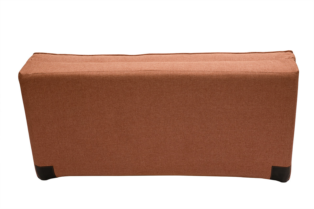 Chauffeuse 2 places convertible en tissu terracotta SALLY