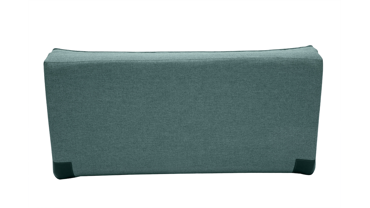 Chauffeuse 2 places convertible en tissu vert de gris SALLY