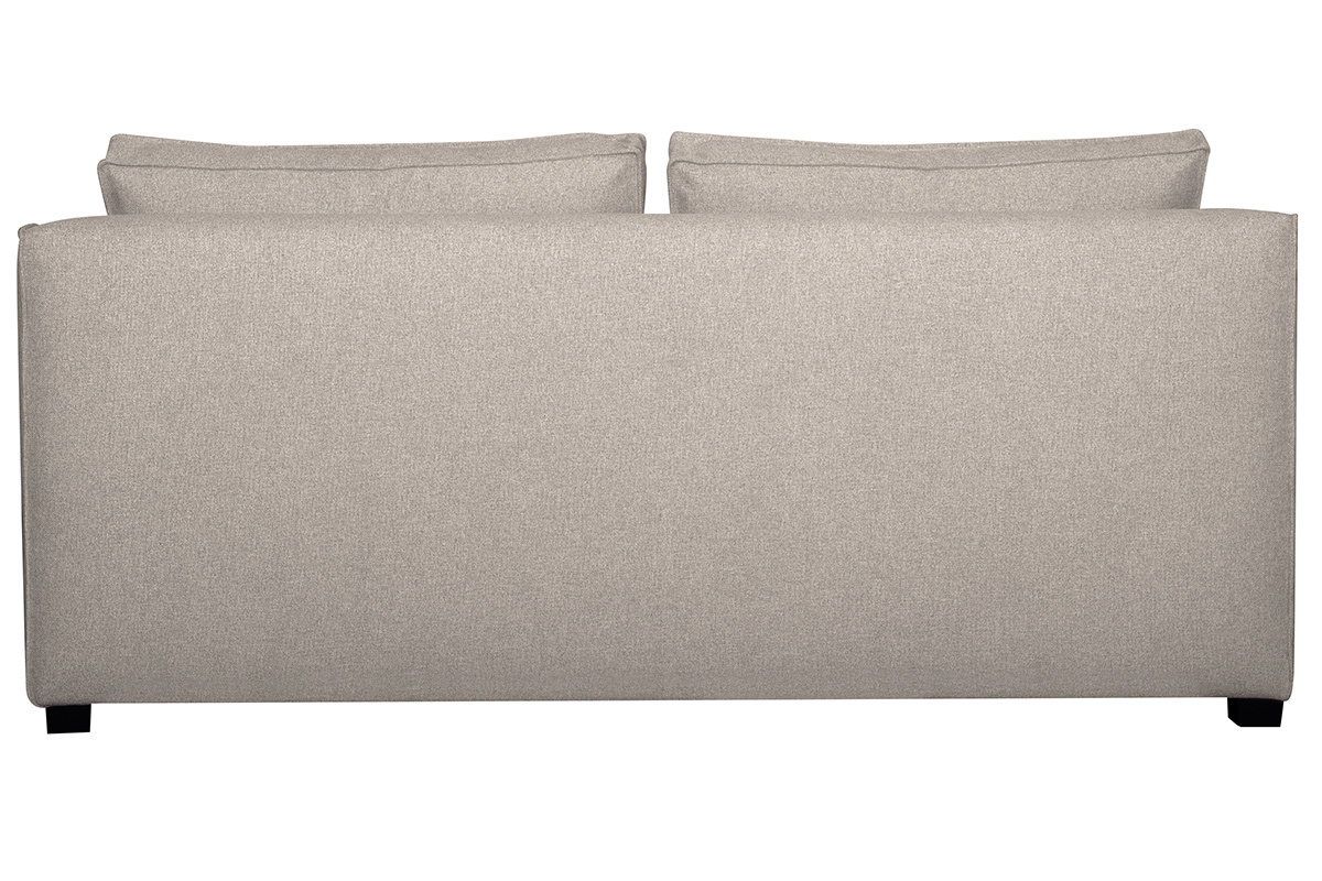 Chauffeuse 2 places design en tissu beige naturel PLURIEL