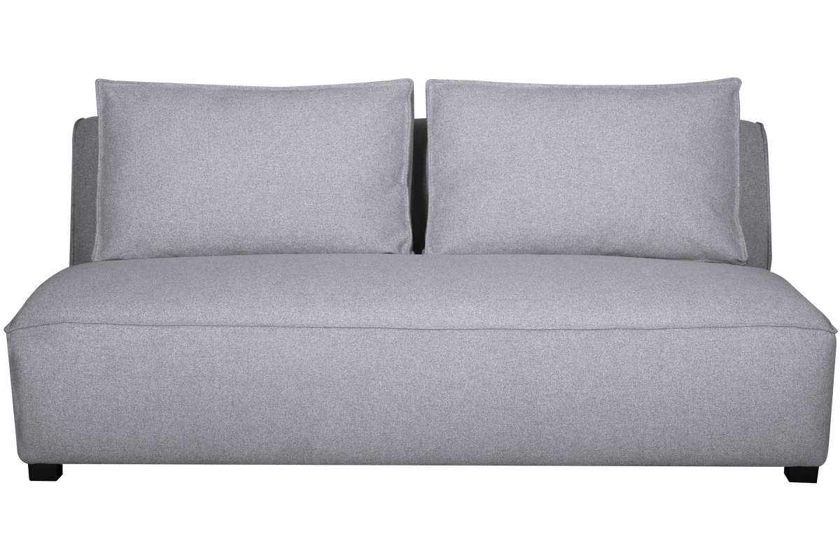 Chauffeuse 2 places design en tissu gris clair PLURIEL