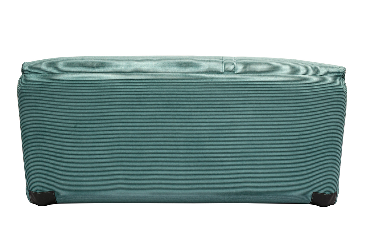 Chauffeuse convertible 2 places en tissu velours ctel vert cladon SPENCER