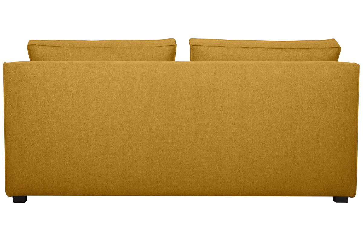 Chauffeuse double design en tissu jaune cumin PLURIEL