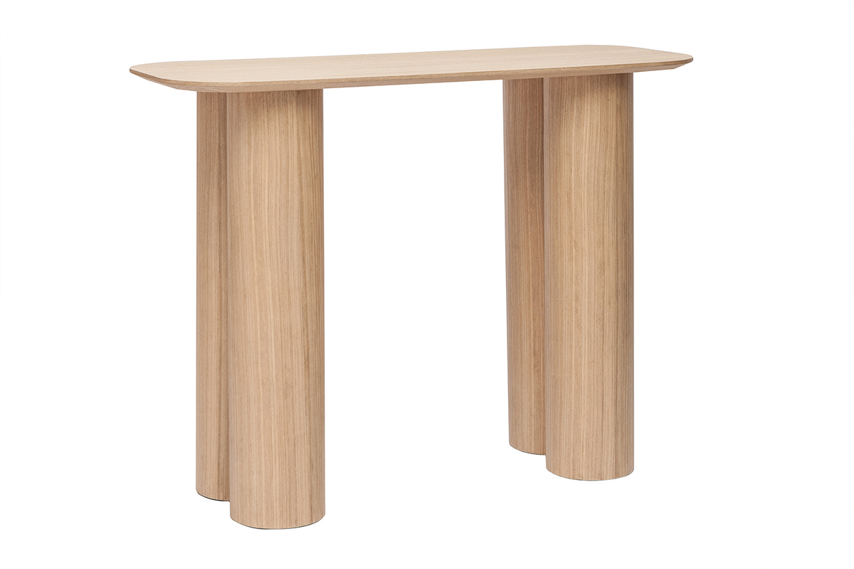 Console design en bois clair L100 cm FOLEEN