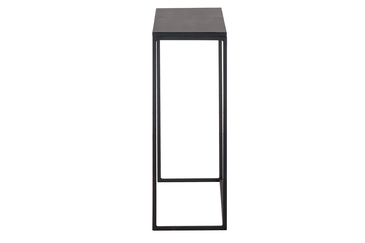 Console industrielle en mtal noir L100 cm KARL