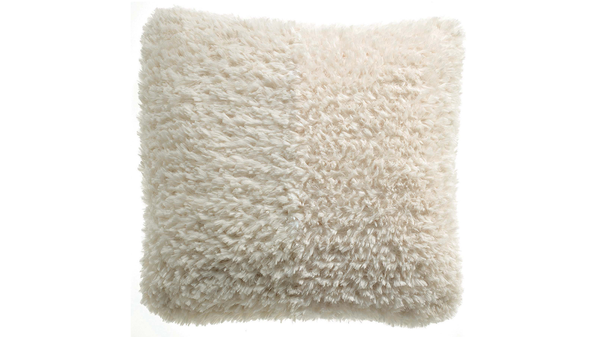 Coussin doux ivoire 45 x 45 cm LAMA