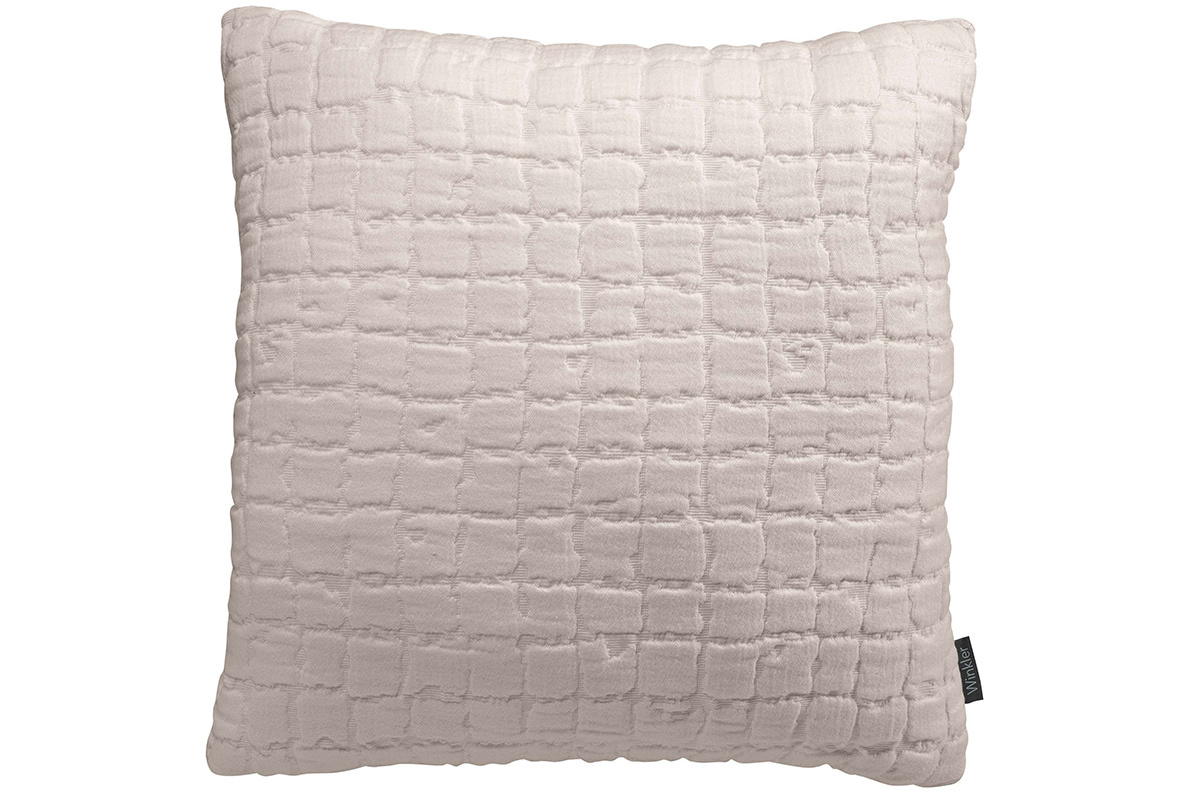 Coussin en coton textur couleur lin 45 x 45 cm WAFLE