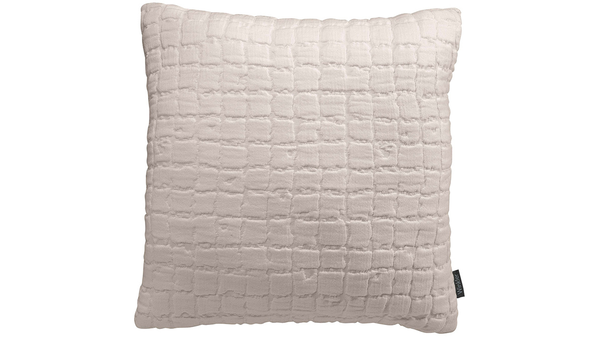 Coussin en coton textur couleur lin 45 x 45 cm WAFLE