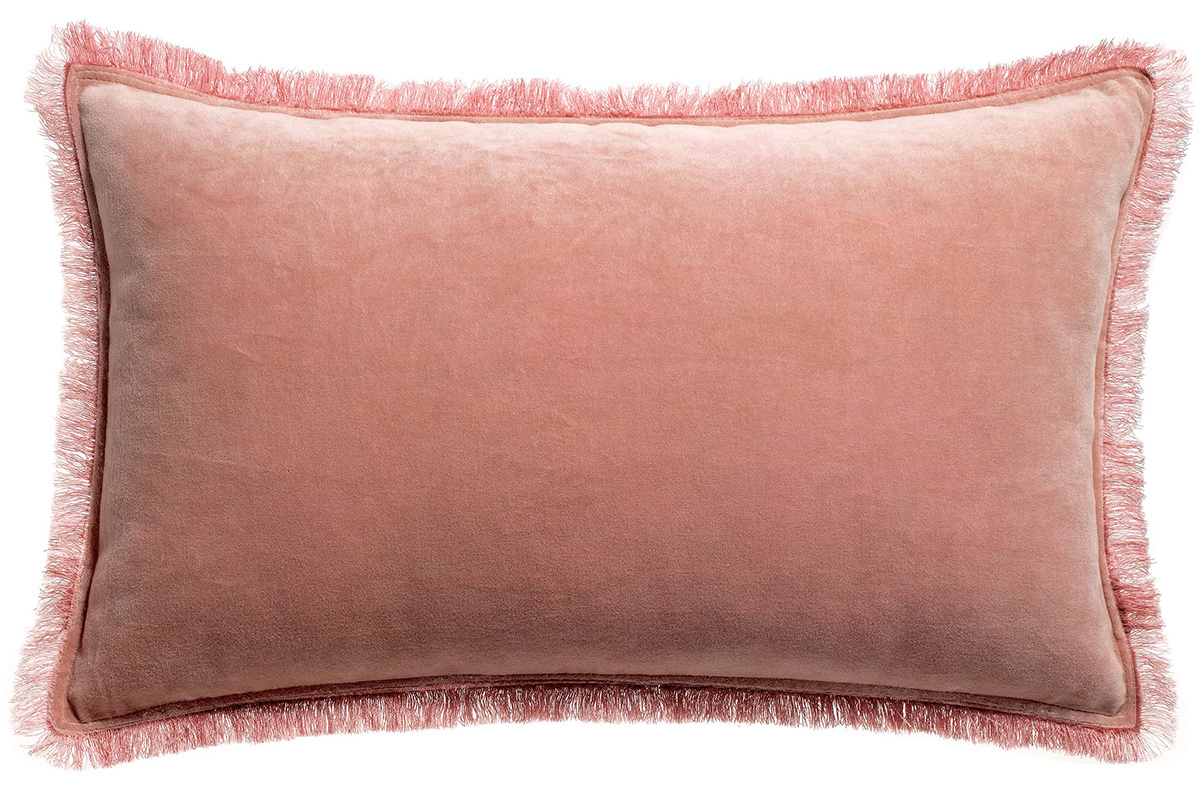 Coussin velours rose 30 x 50 cm PESCA