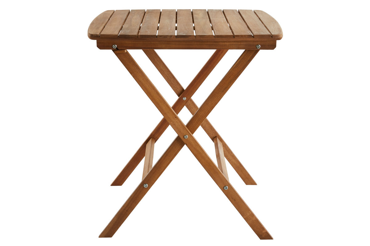 Ensemble table et chaises de jardin pliantes bois massif CANOPEE