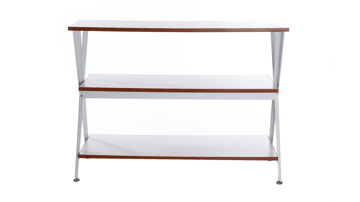 tagre / Console Design blanc et placage effet bois ABSO