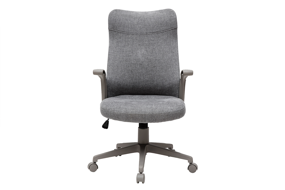 Fauteuil de bureau design tissu gris RISTER