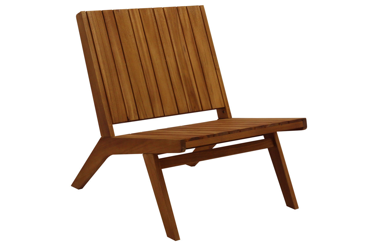 Fauteuil de jardin en bois massif TIDAK