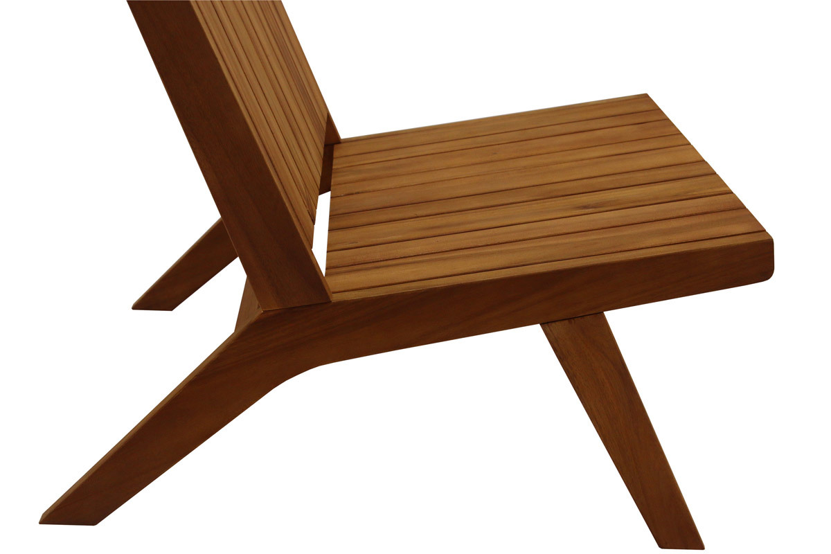 Fauteuil de jardin en bois massif TIDAK