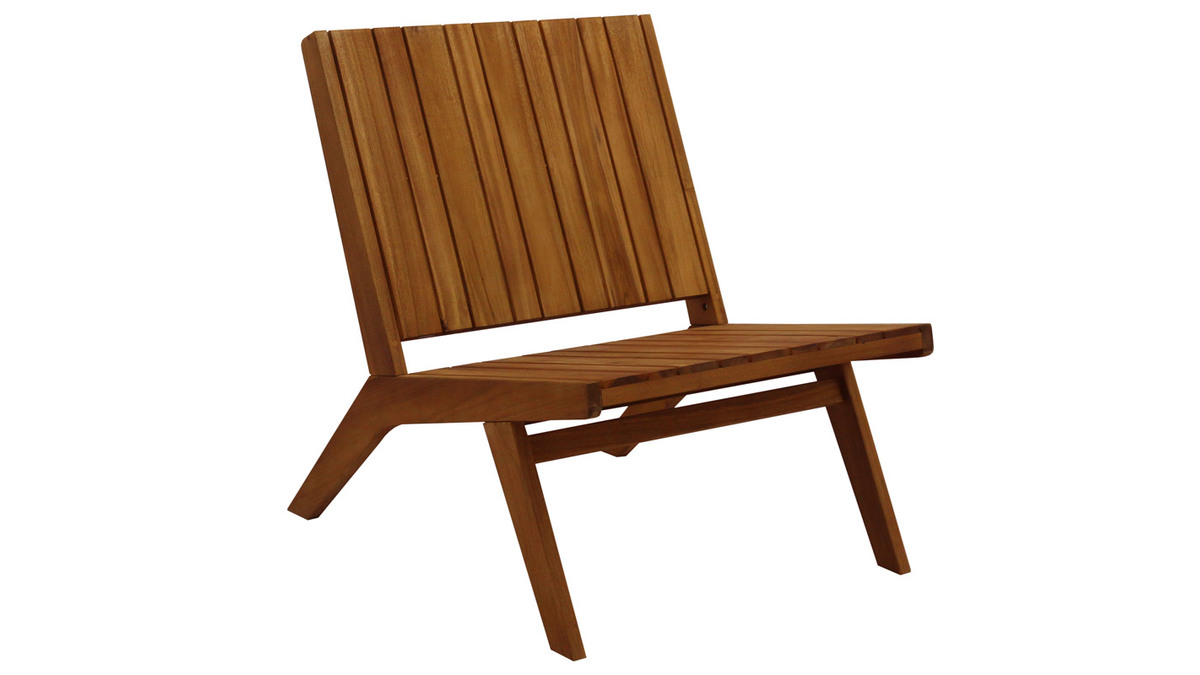 Fauteuil de jardin en bois massif TIDAK