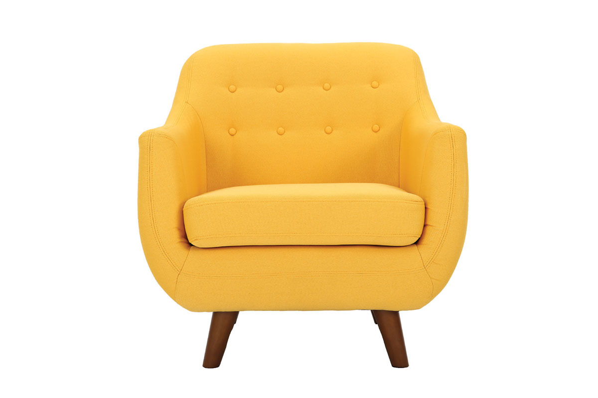 Fauteuil design dhoussable jaune YNOK