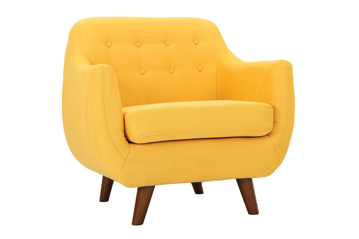 Fauteuil design dhoussable jaune YNOK