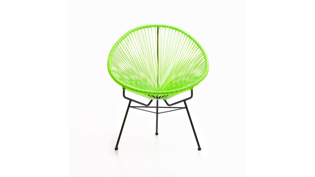 Fauteuil design en rsine vert SELENA