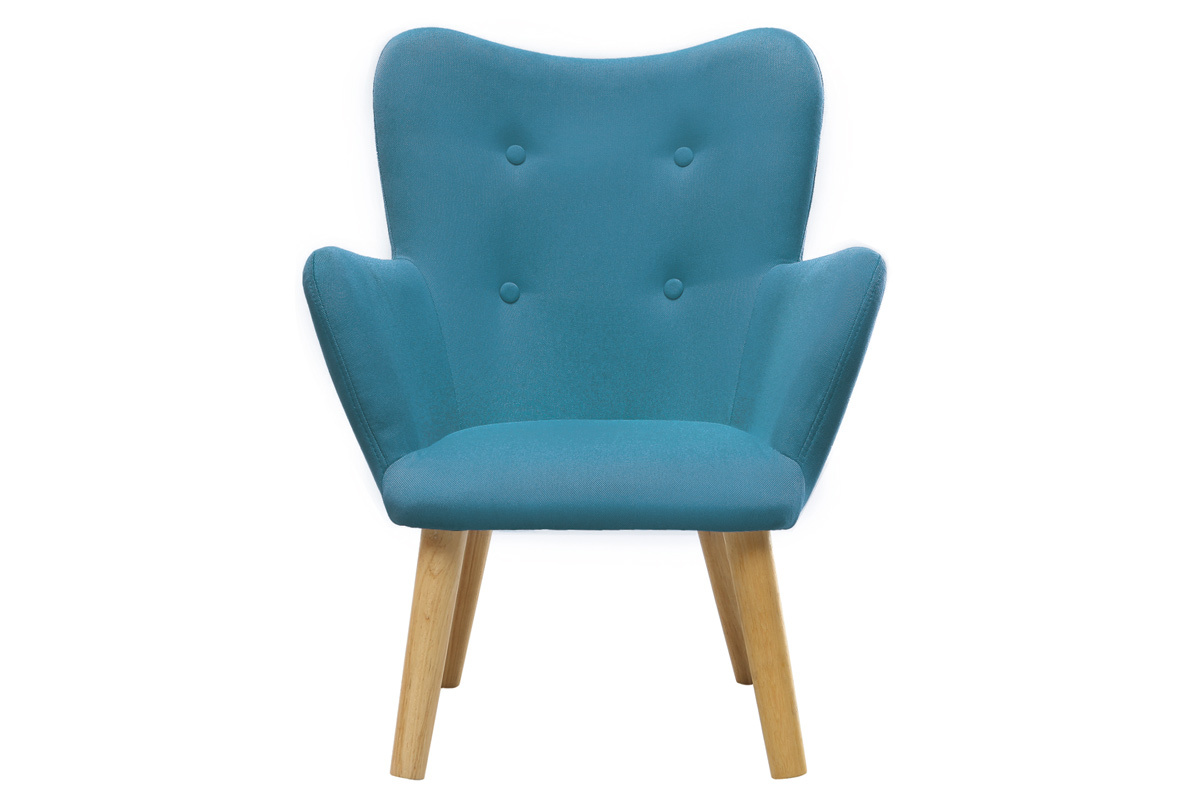 Fauteuil enfant design bleu canard BABY BRISTOL