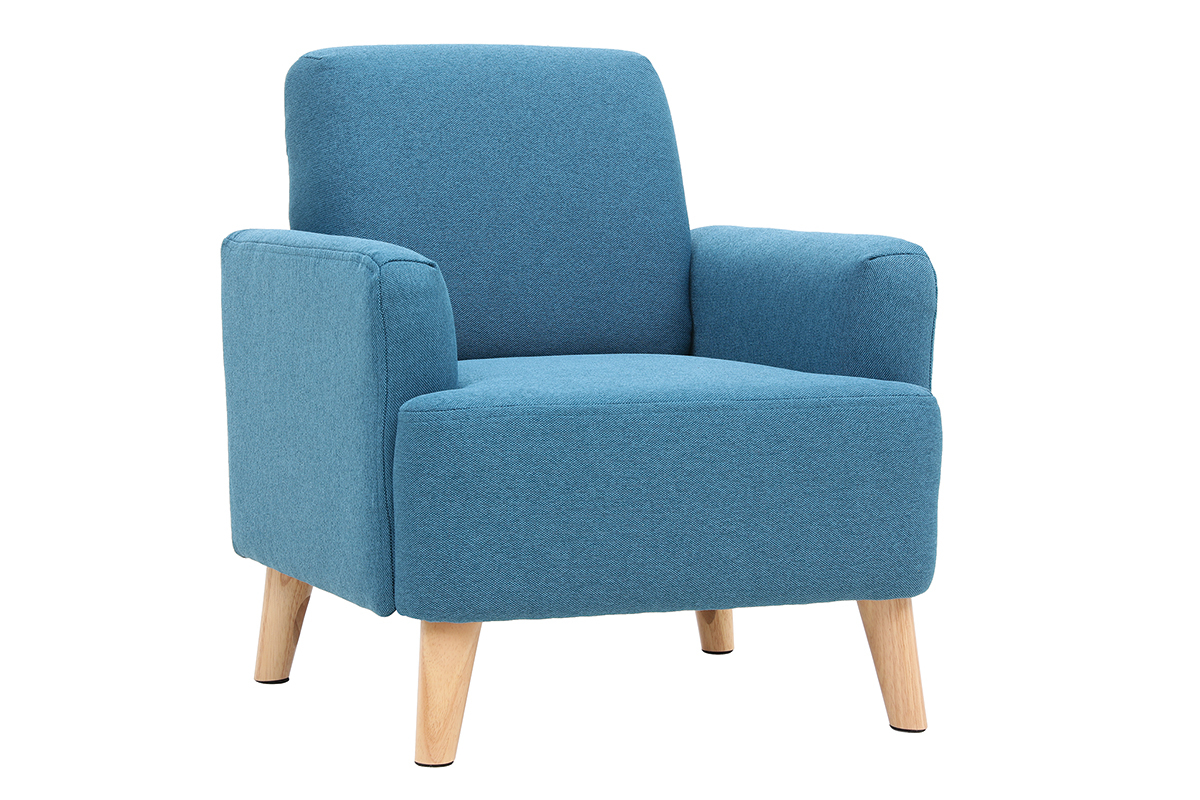 Fauteuil Enfant Scandinave Bleu Canard Baby Isko Miliboo