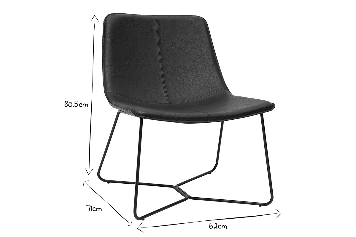 Fauteuil noir SANTI