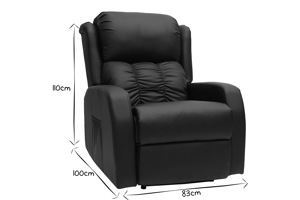 Fauteuil relax lectrique massant noir GALLER