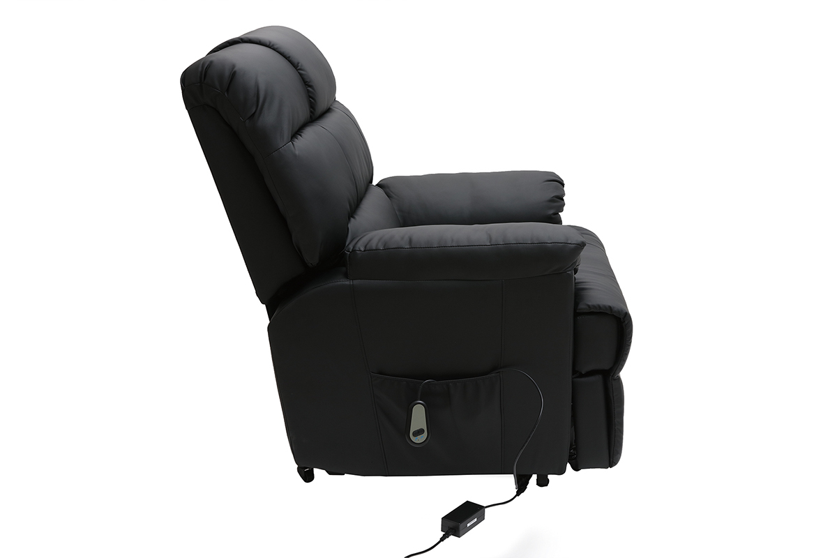 Fauteuil relax lectrique releveur noir PHOEBE