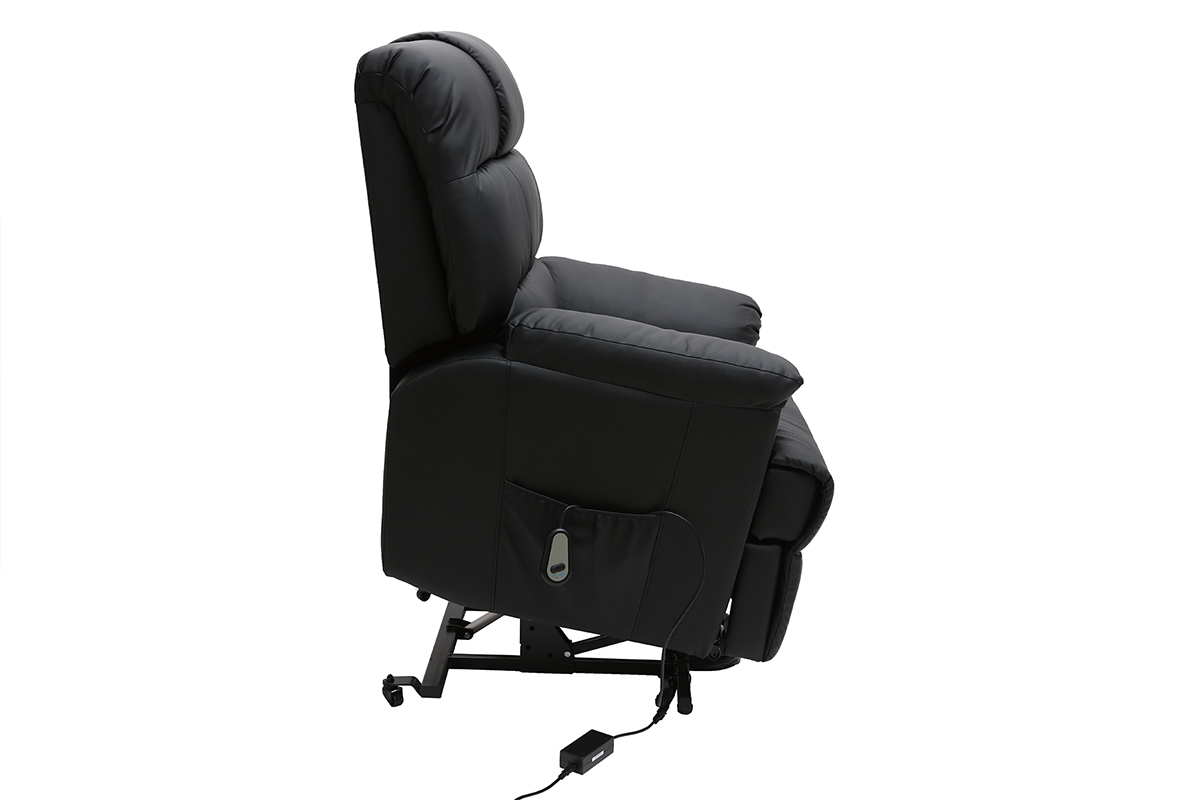 Fauteuil relax lectrique releveur noir PHOEBE