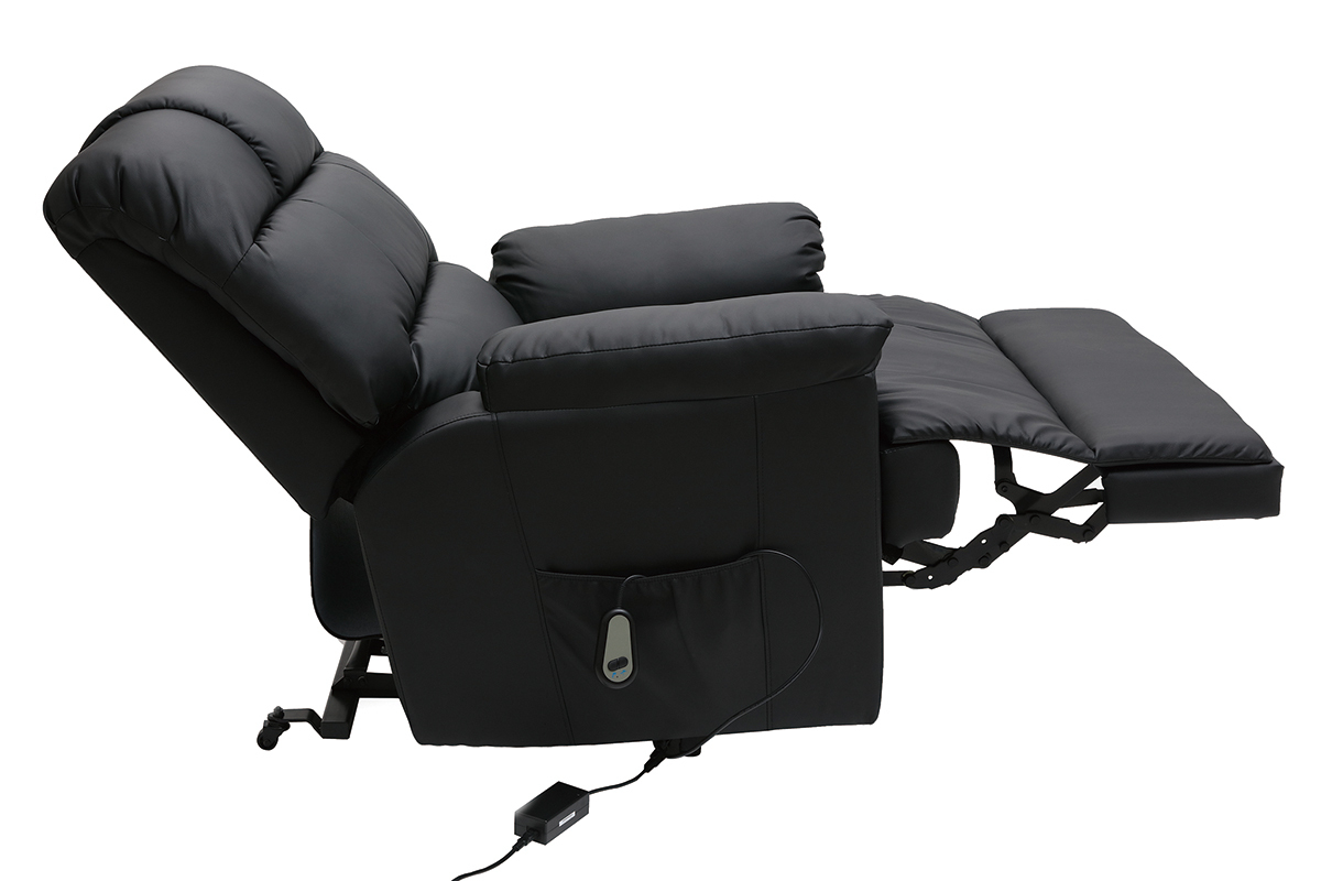 Fauteuil relax lectrique releveur noir PHOEBE