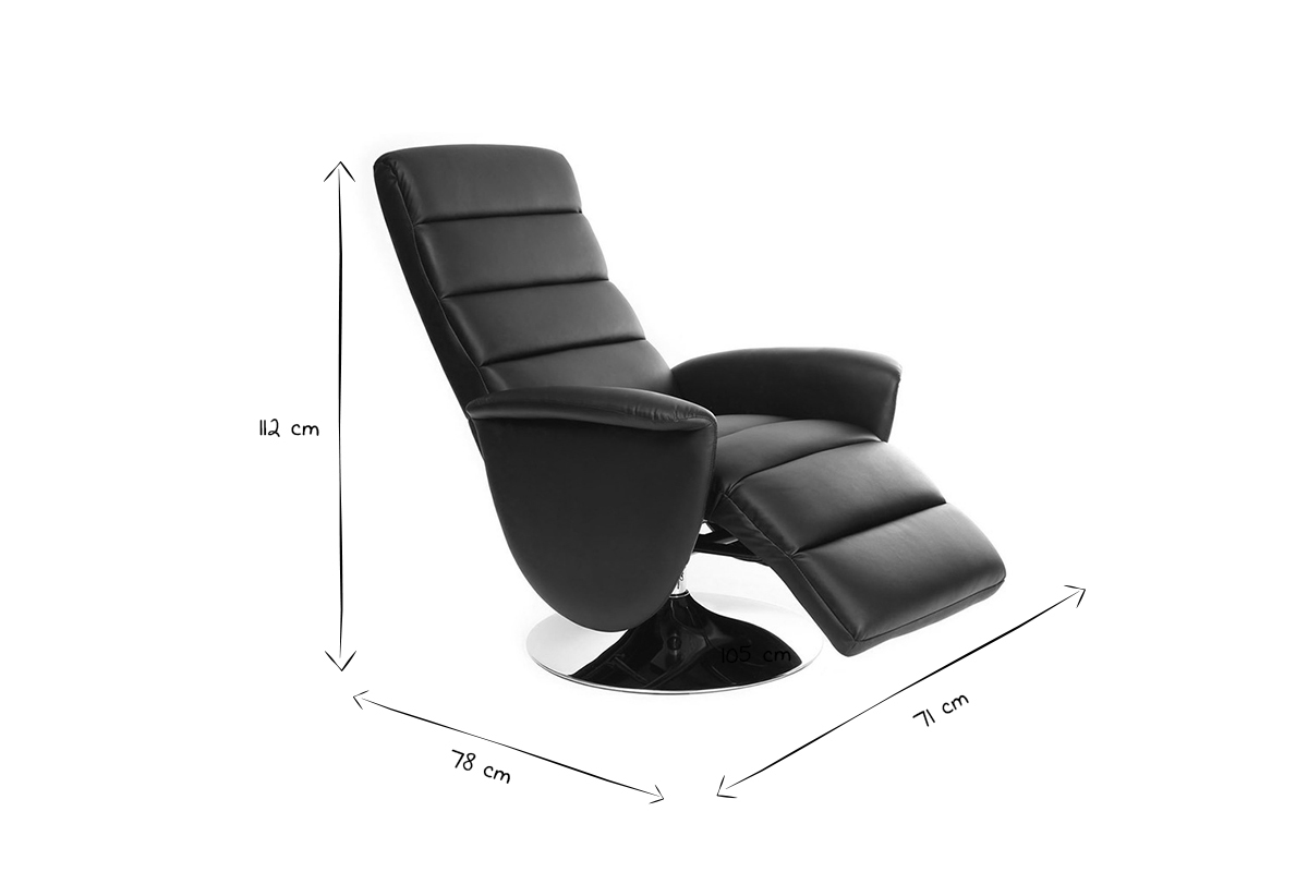 Fauteuil relax manuel blanc NELSON