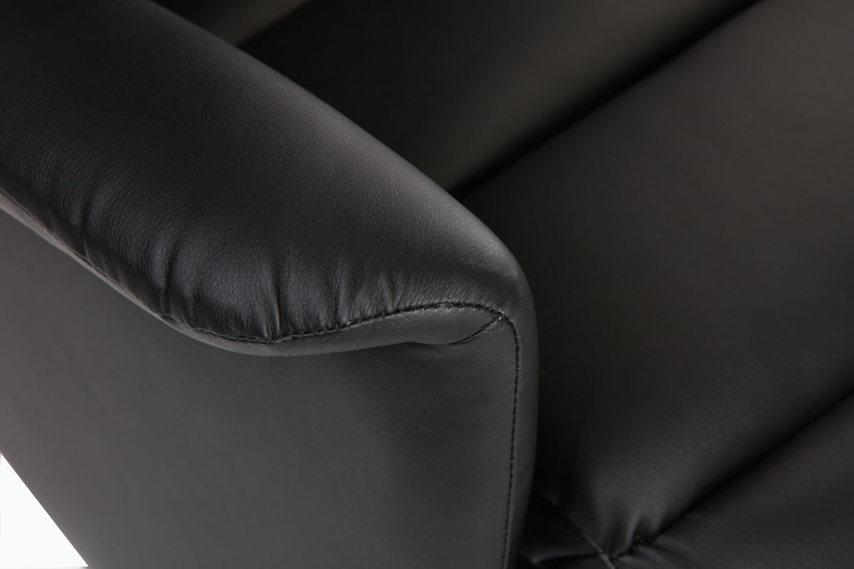 Fauteuil relax manuel noir NELSON