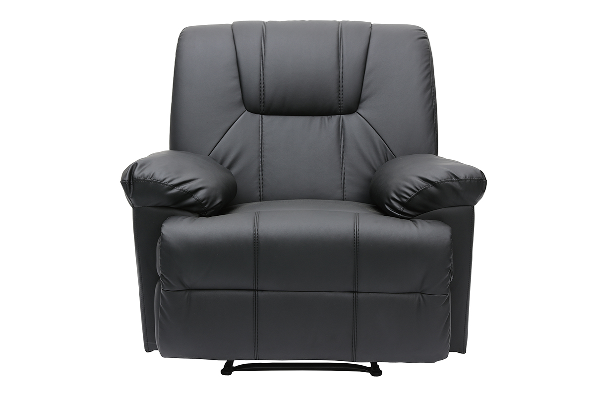 Fauteuil Relax Manuel Noir Ross Miliboo